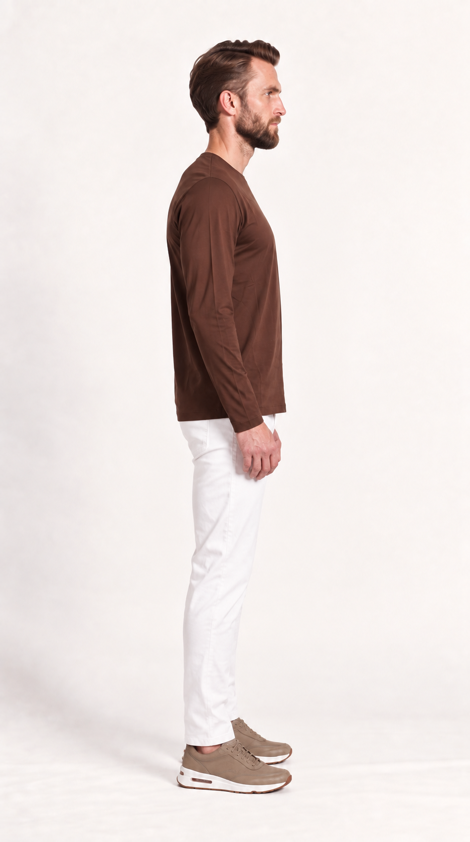INTERLOCK SUPIMA LONGSLEEVE | DARK BROWN