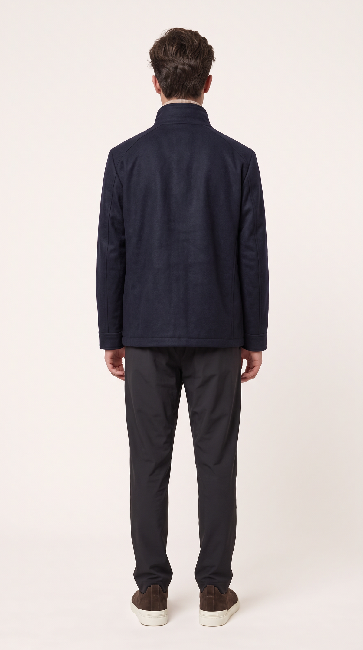 WOOL BLEND COAT | NAVY