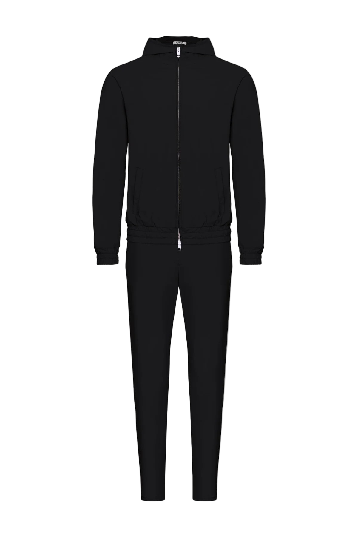 ONYX SCHWARZER TECH SUIT MIT KAPUZE