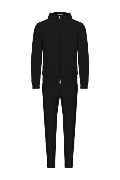ONYX SCHWARZER TECH SUIT MIT KAPUZE