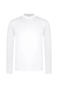 KLASSISCHES WEISSES LANGARM-T-SHIRT