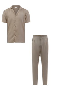 LEINEN-SET BEIGE