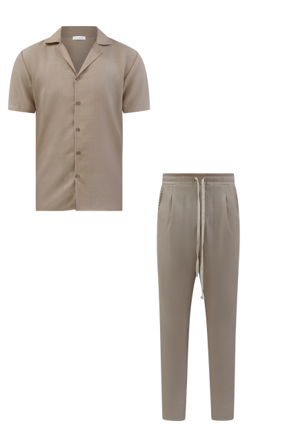 LEINEN-SET BEIGE