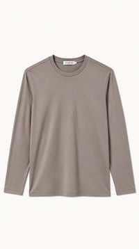 INTERLOCK SUPIMA LONGSLEEVE | DARK BEIGE