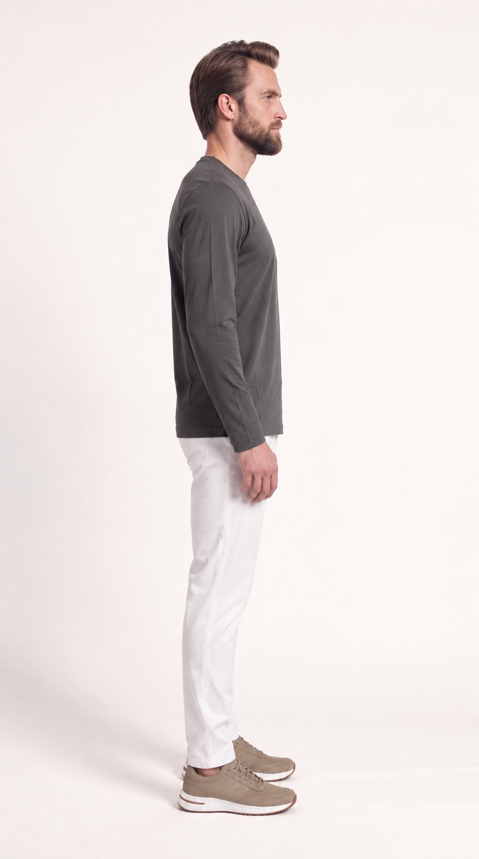 INTERLOCK SUPIMA LONGSLEEVE | DARK GREY