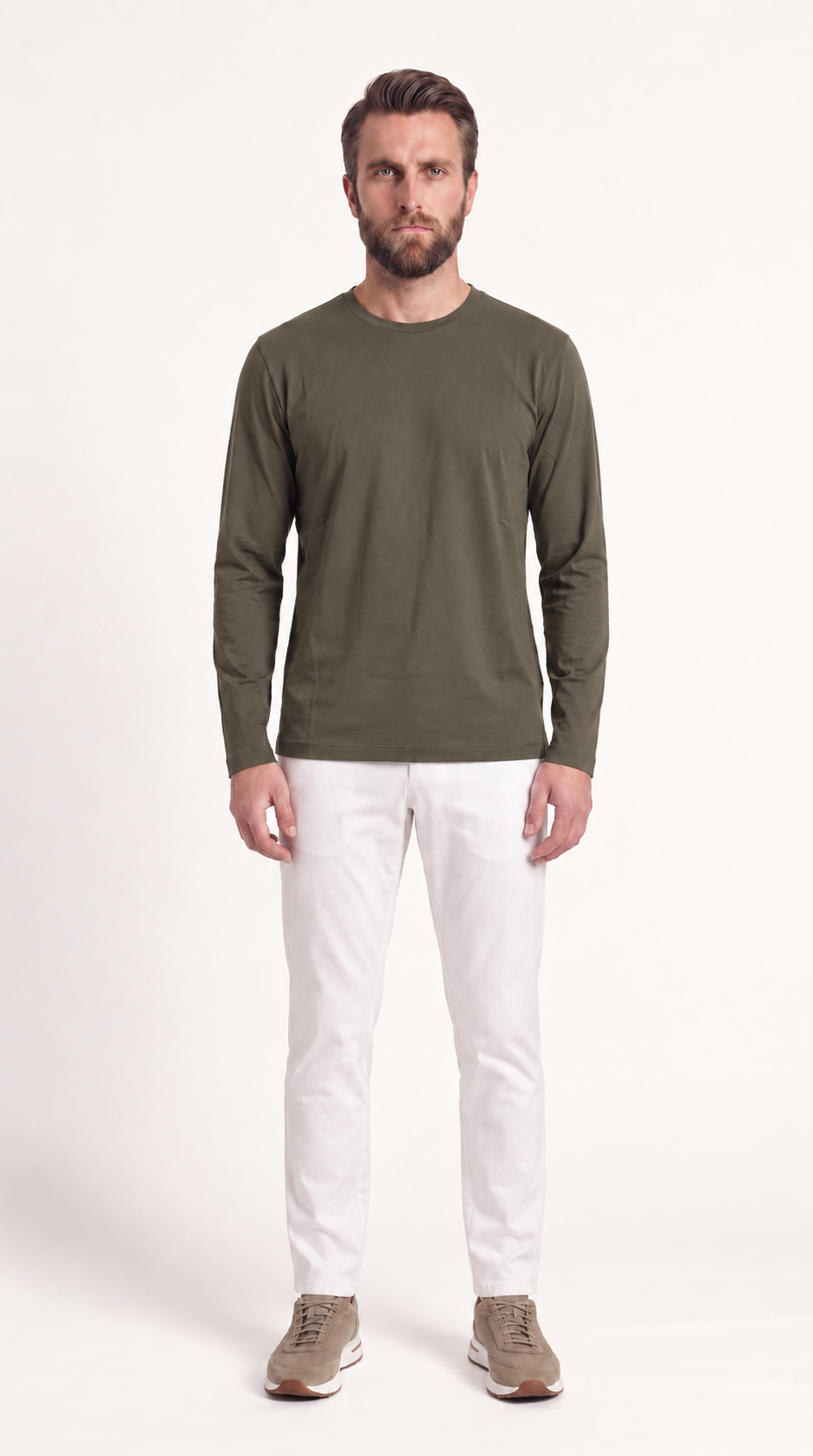 INTERLOCK SUPIMA LONGSLEEVE | DARK GREEN