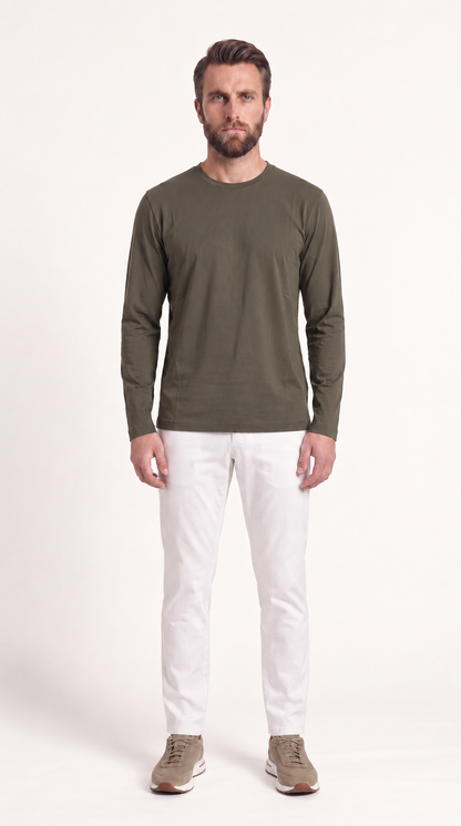 INTERLOCK SUPIMA LONGSLEEVE | DARK GREEN