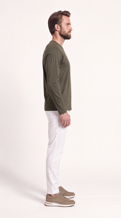 INTERLOCK SUPIMA LONGSLEEVE | DARK GREEN