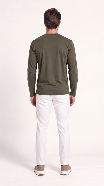 INTERLOCK SUPIMA LONGSLEEVE | DARK GREEN