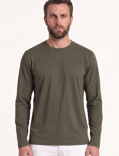 INTERLOCK SUPIMA LONGSLEEVE | DARK GREEN