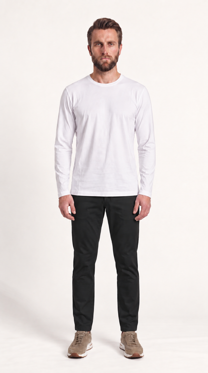 INTERLOCK SUPIMA LONGSLEEVE | WHITE
