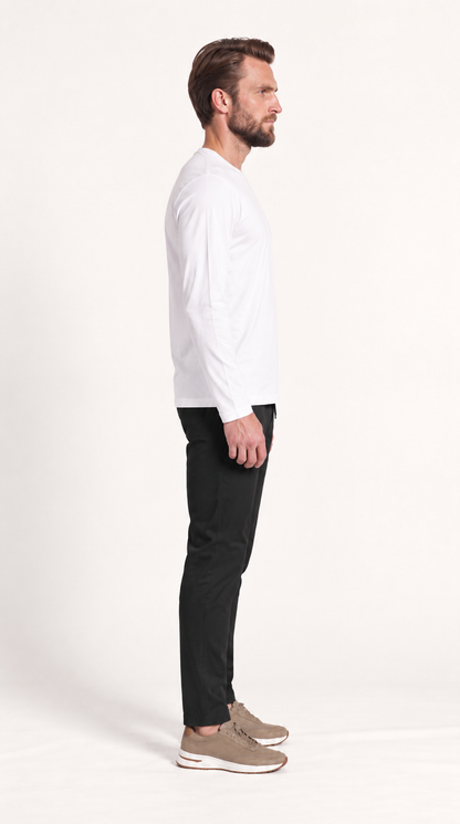 INTERLOCK SUPIMA LONGSLEEVE | WHITE