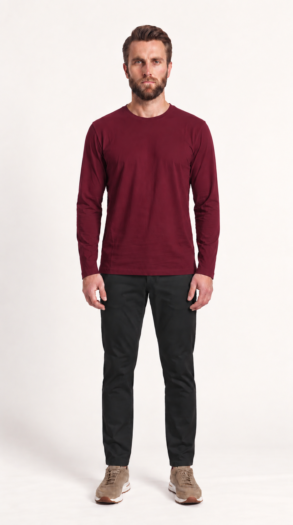 INTERLOCK SUPIMA LONGSLEEVE | ANCORA RED