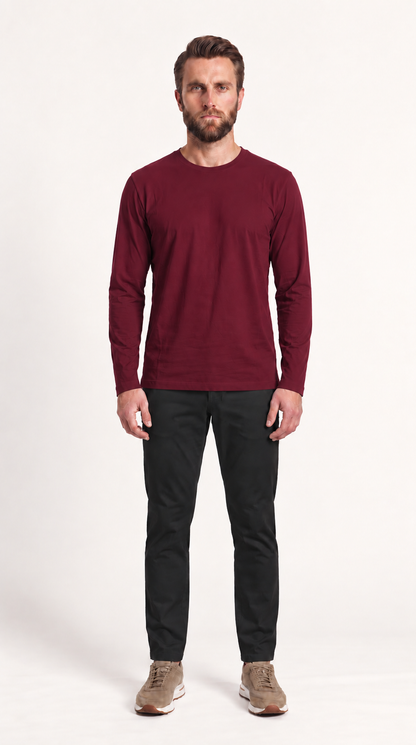 INTERLOCK SUPIMA LONGSLEEVE | ANCORA RED
