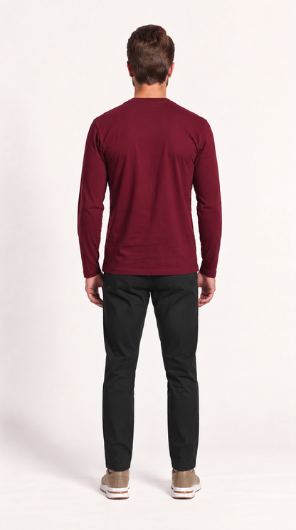INTERLOCK SUPIMA LONGSLEEVE | ANCORA RED