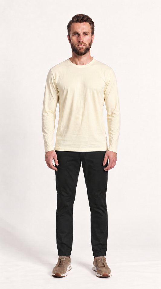 INTERLOCK SUPIMA LONGSLEEVE | CREME