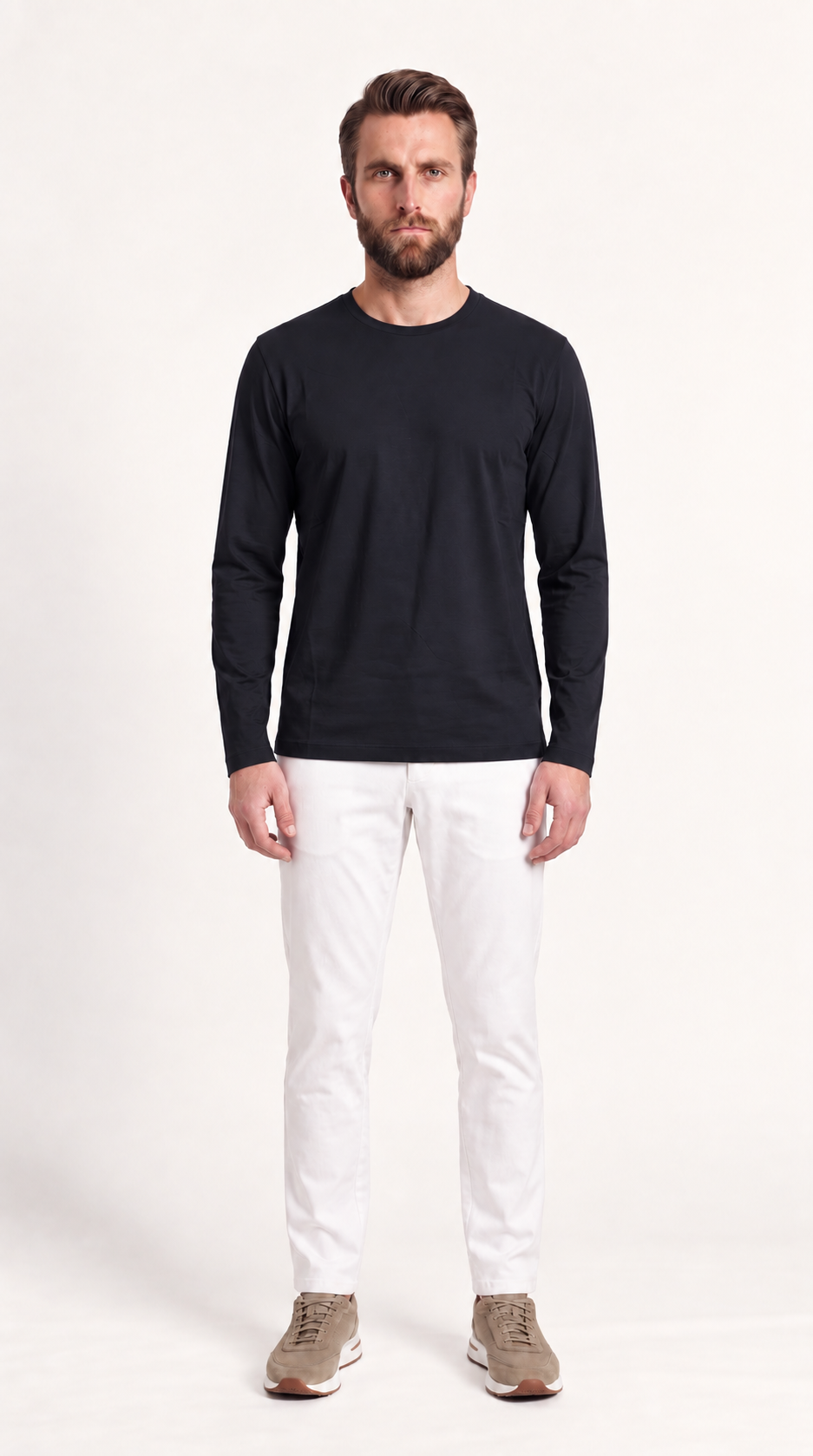 INTERLOCK SUPIMA LONGSLEEVE | NAVY BLUE