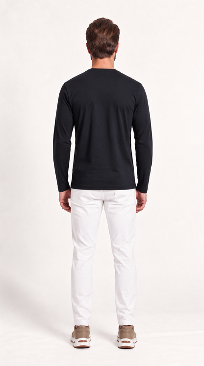 INTERLOCK SUPIMA LONGSLEEVE | NAVY BLUE
