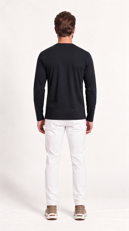 INTERLOCK SUPIMA LONGSLEEVE | NAVY BLUE