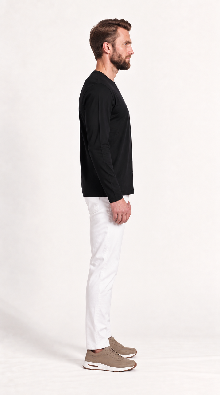 INTERLOCK SUPIMA LONGSLEEVE | ONXY BLACK