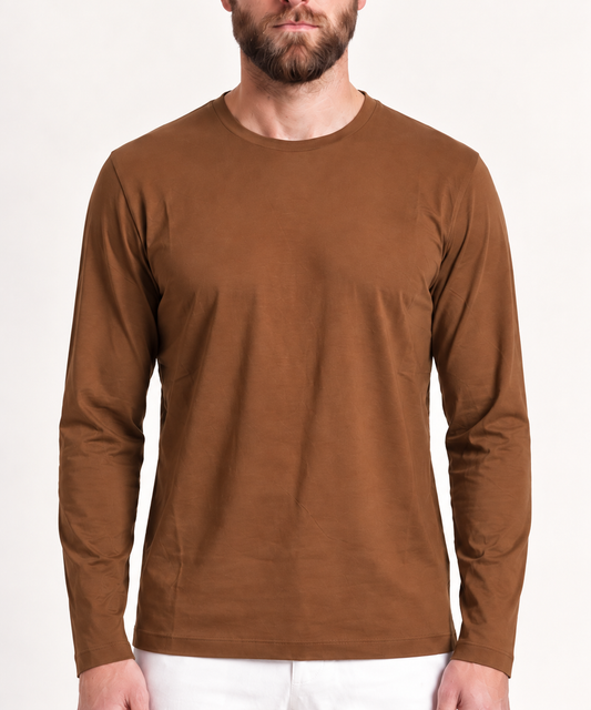 INTERLOCK SUPIMA LONGSLEEVE | AUBURN