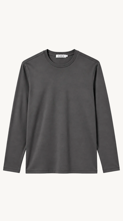 INTERLOCK SUPIMA LONGSLEEVE | DARK GREY