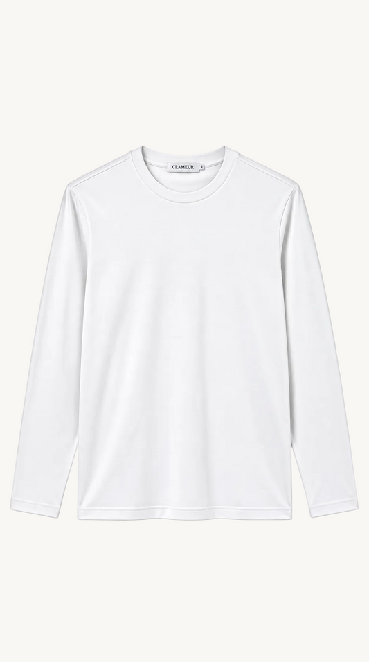 INTERLOCK SUPIMA LONGSLEEVE | WHITE