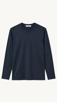 INTERLOCK SUPIMA LONGSLEEVE | NAVY BLUE