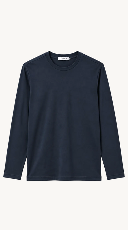 INTERLOCK SUPIMA LONGSLEEVE | NAVY BLUE