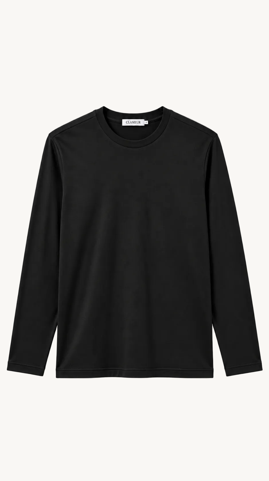 INTERLOCK SUPIMA LONGSLEEVE | ONXY BLACK