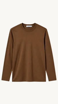 INTERLOCK SUPIMA LONGSLEEVE | AUBURN
