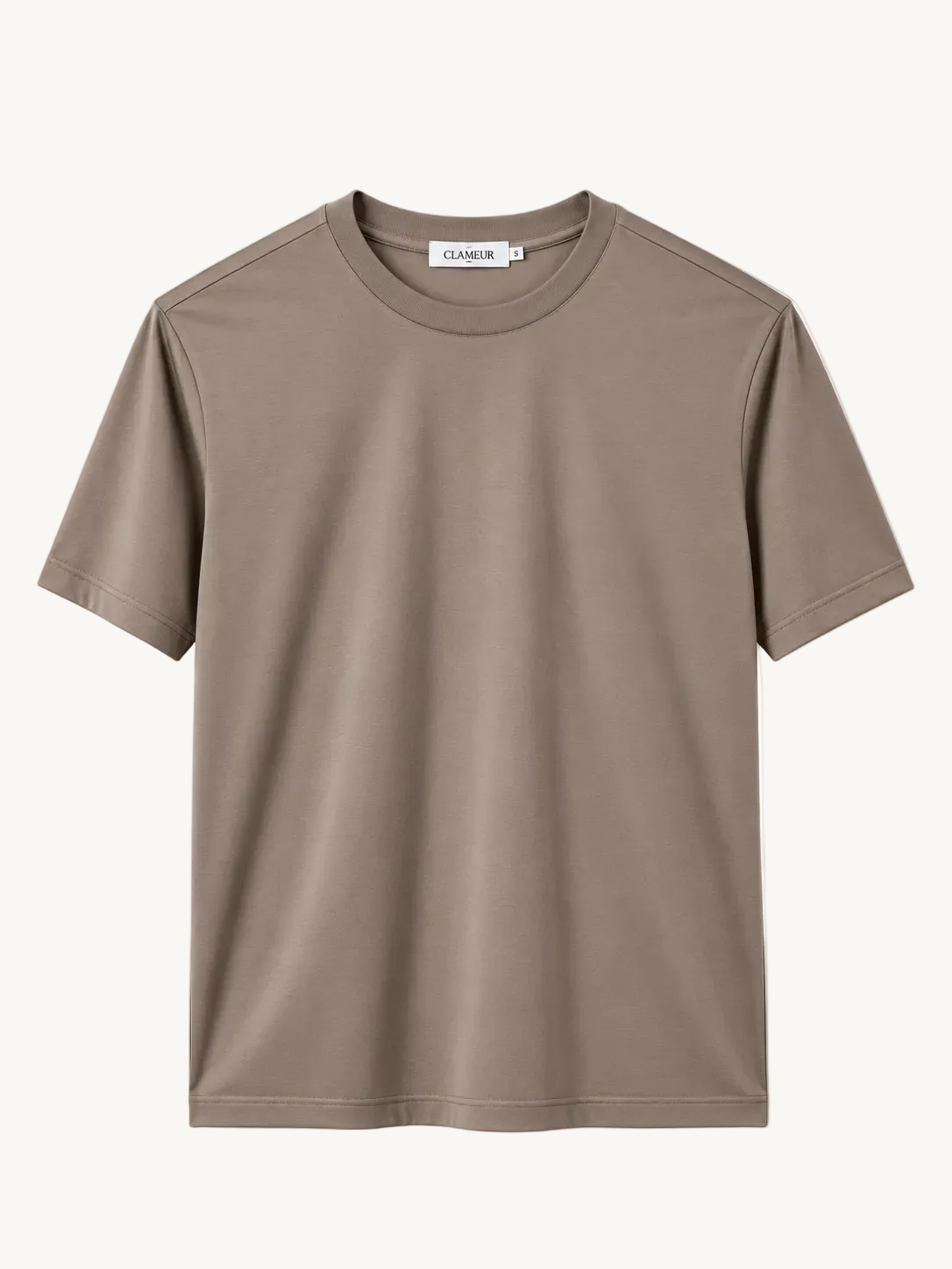 INTERLOCK SUPIMA T-SHIRT | DUNKELBEIGE