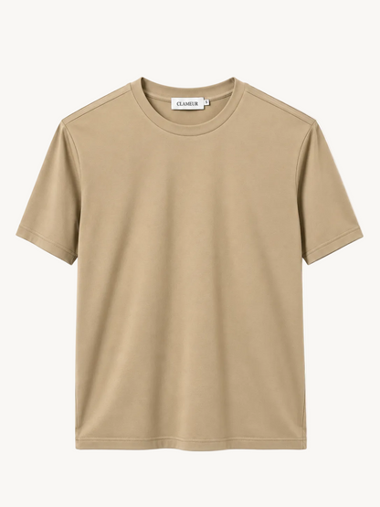 INTERLOCK SUPIMA T-SHIRT | BEIGE