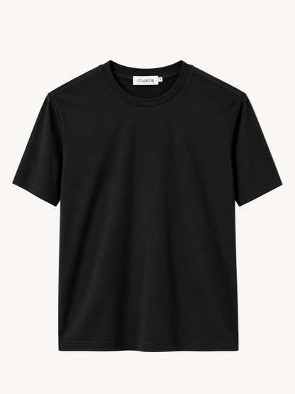 INTERLOCK SUPIMA T-SHIRT | ONYX SCHWARZ