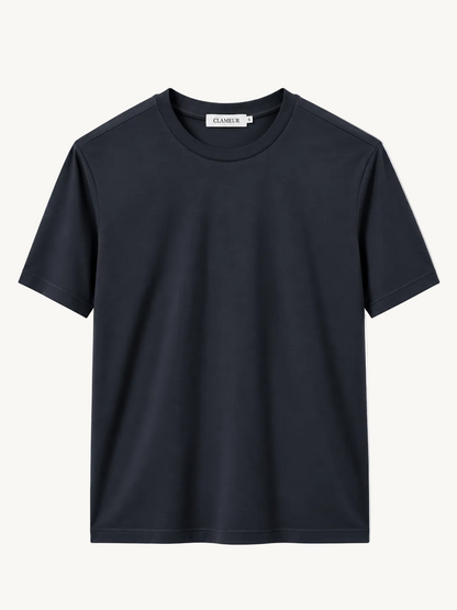 INTERLOCK SUPIMA T-SHIRT | MARINEBLAU