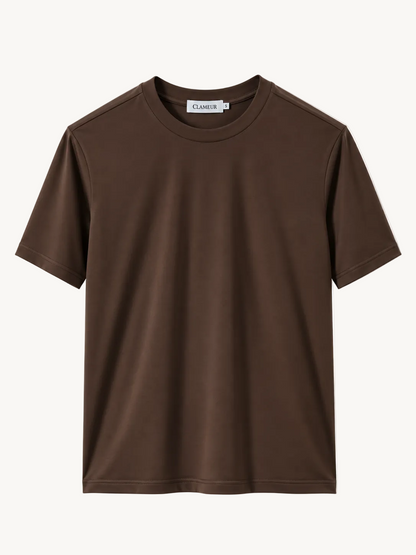 INTERLOCK SUPIMA T-SHIRT | DUNKELBRAUN