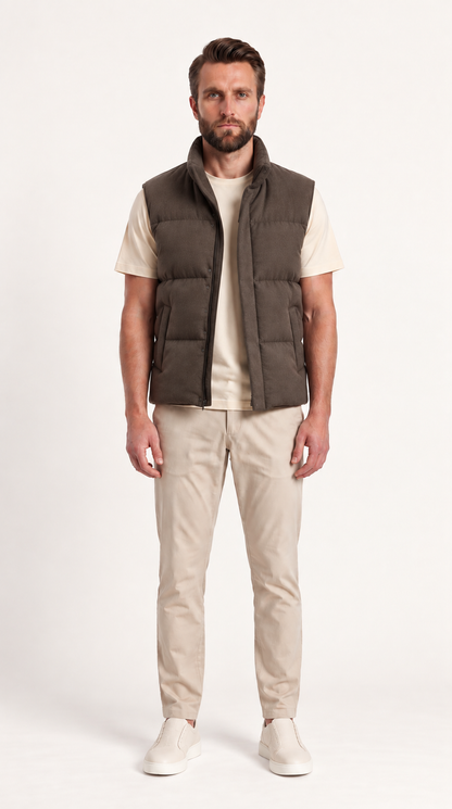 NOVA PUFFER VEST| BROWN