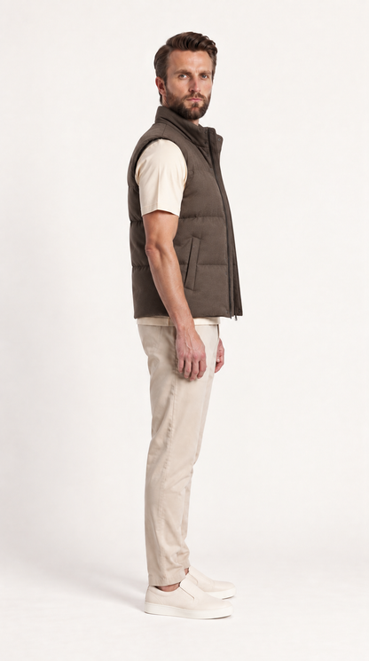 NOVA PUFFER VEST| BROWN