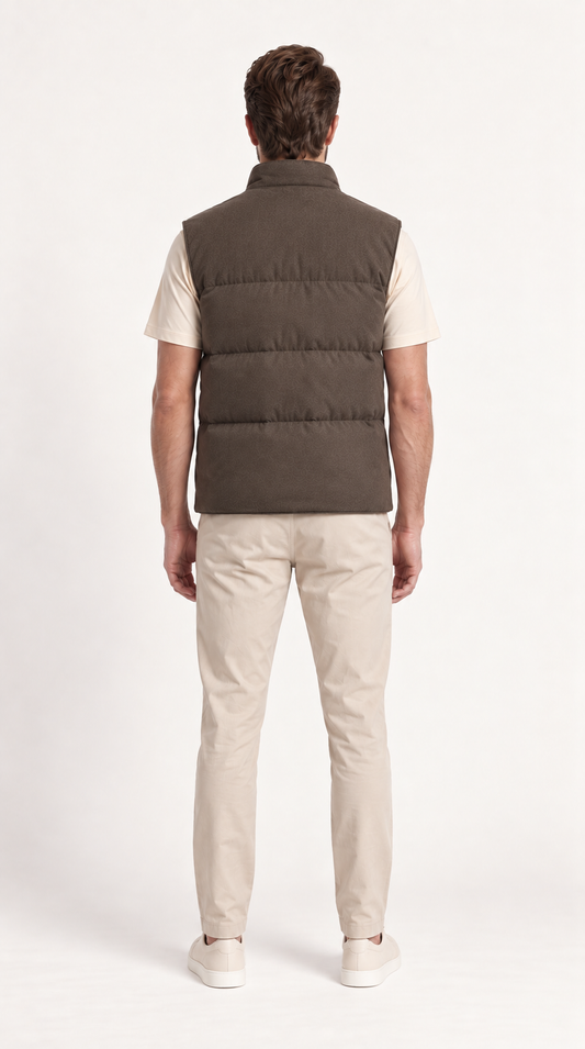 NOVA PUFFER VEST| BROWN