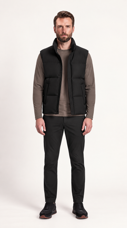 NOVA PUFFER VEST | ONXY BLACK