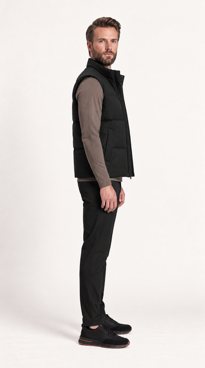 NOVA PUFFER VEST | ONXY BLACK