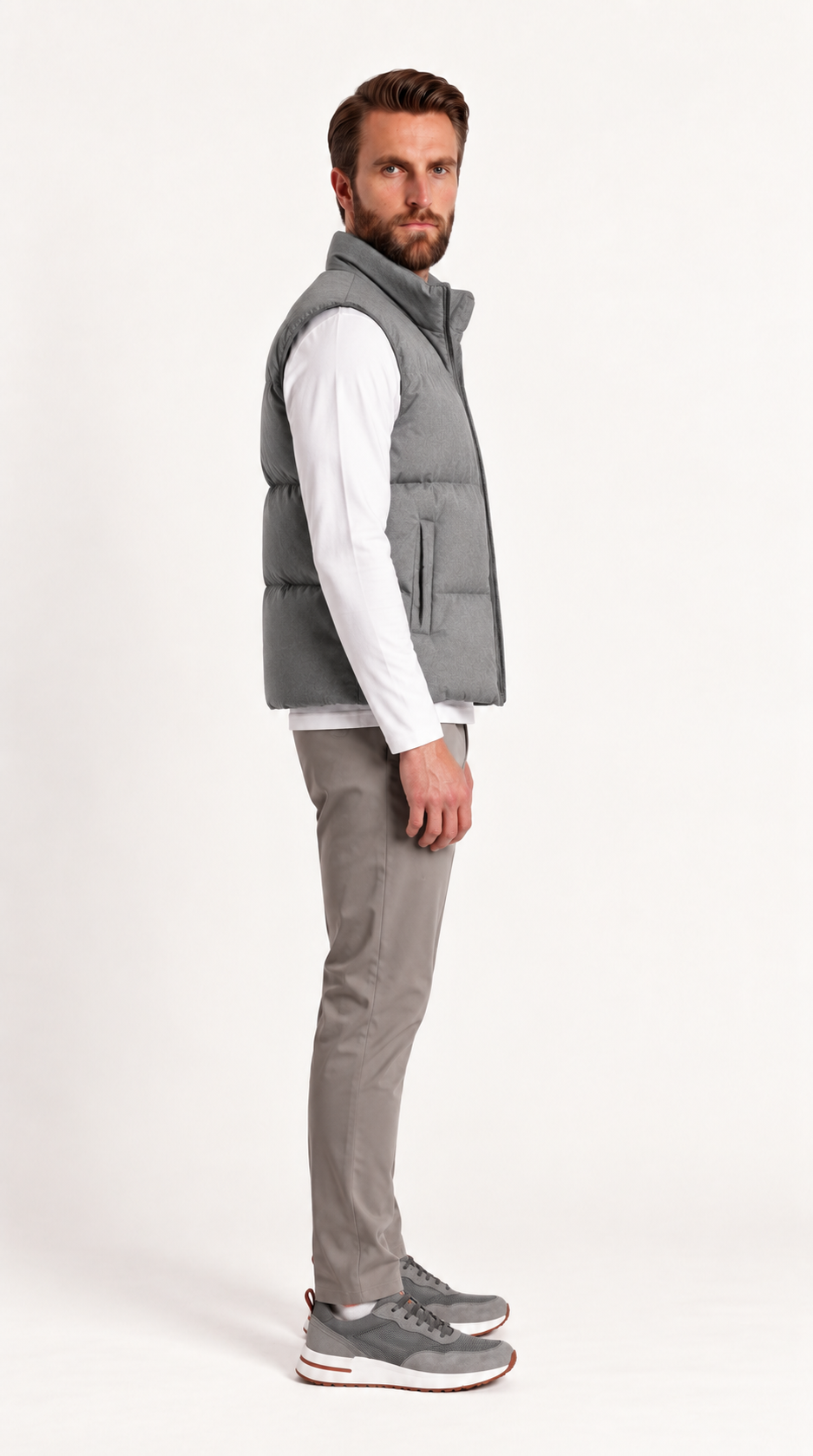 NOVA PUFFER VEST | STONE GREY