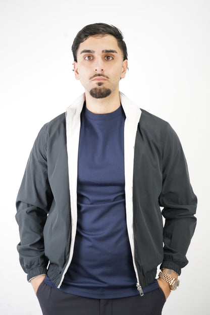 MARINE / GRAUE WENDEJACKE