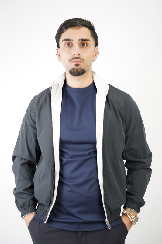 MARINE / GRAUE WENDEJACKE