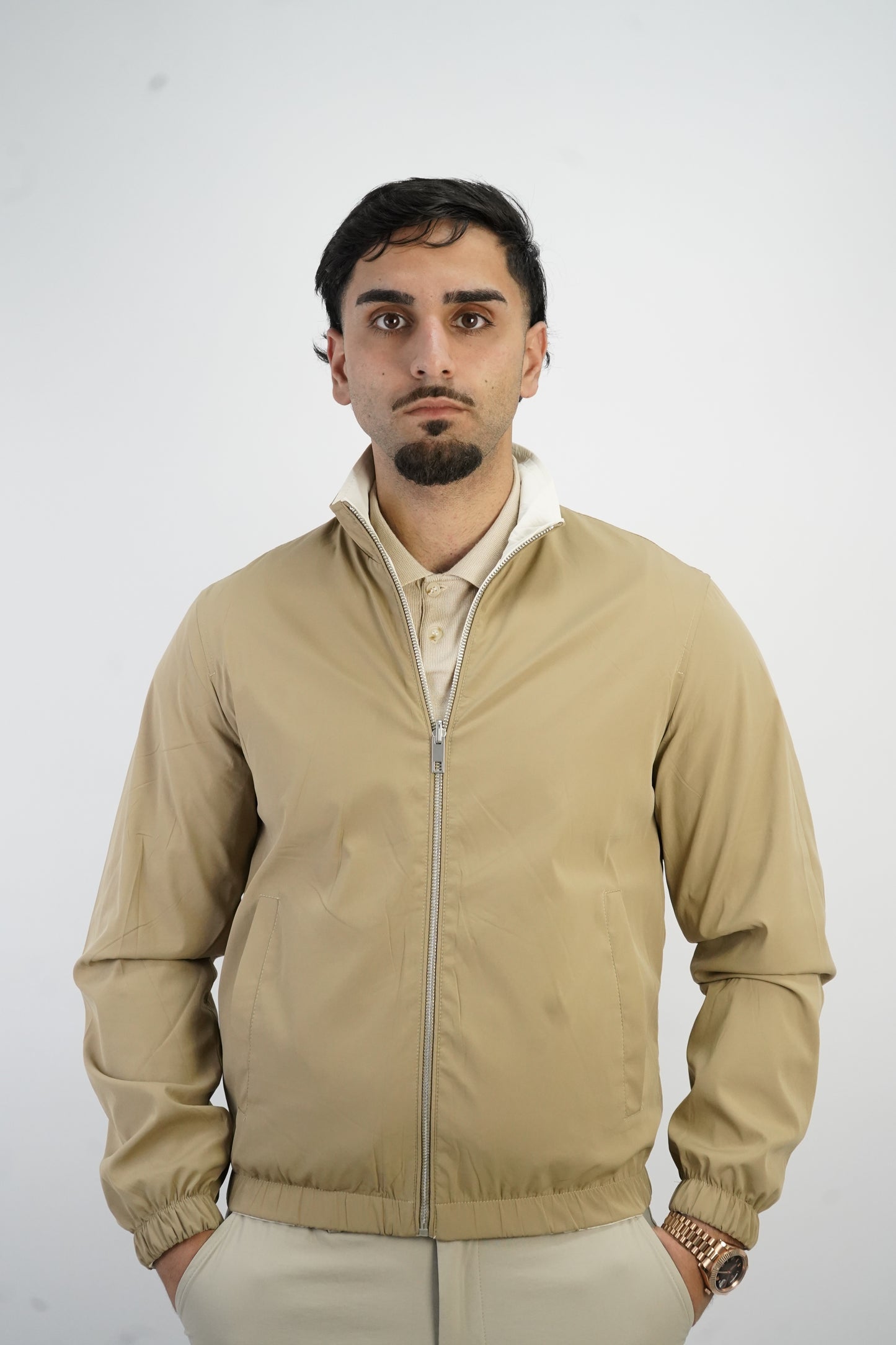 BEIGE/WEISSE WENDEJACKE