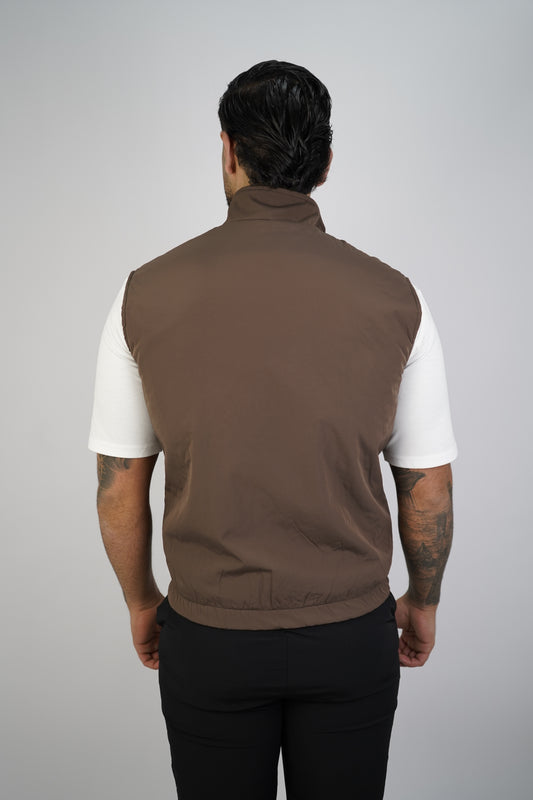 BRAUN / BEIGE WENDE-STEPPWESTE