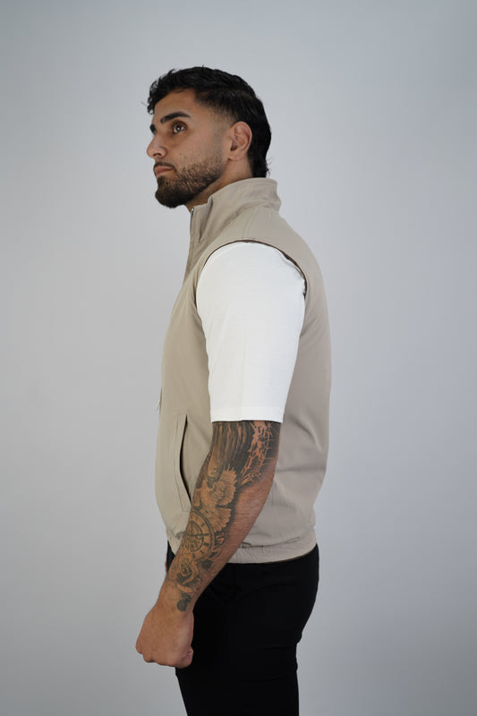 BRAUN / BEIGE WENDE-STEPPWESTE