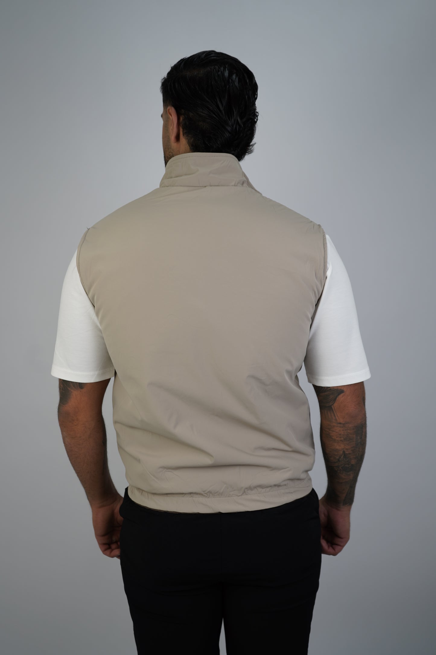 BRAUN / BEIGE WENDE-STEPPWESTE