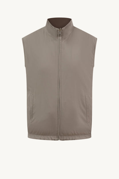 BRAUN / BEIGE WENDE-STEPPWESTE