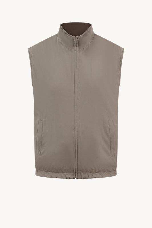 BRAUN / BEIGE WENDE-STEPPWESTE